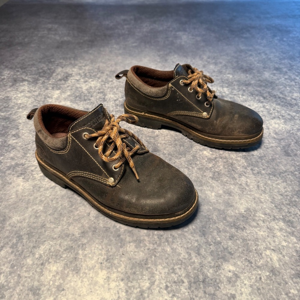 Vintage Skechers Jammers Brown Leather Chunky Oxford Shoes Womens 8 90s Y2K Lug